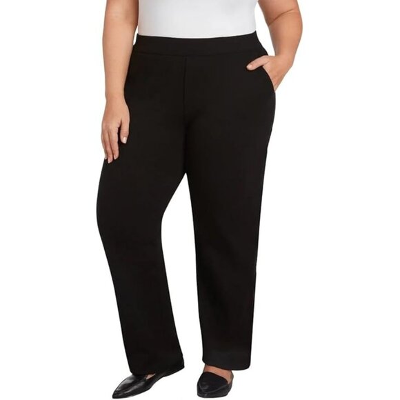 Matty M XSmall Comfort Office Dress Pants Elastic Waist Pull-on 30" inseam Black - Picture 7 of 9